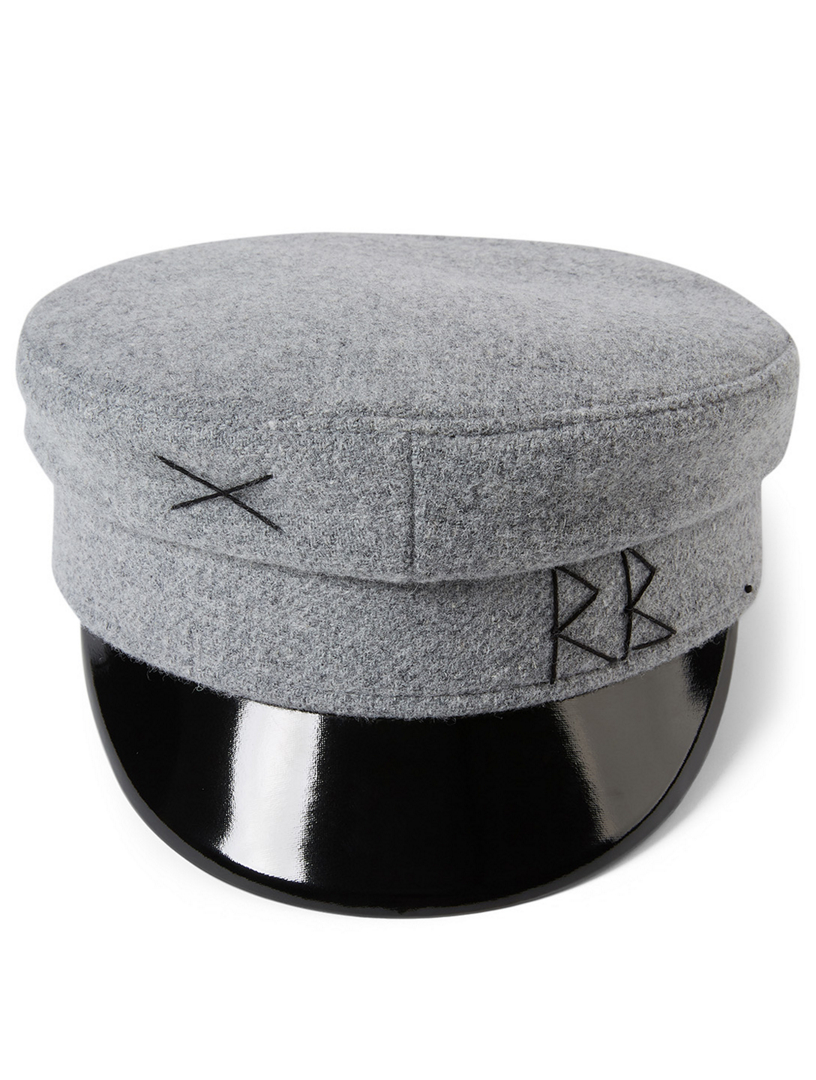 Wool Baker Boy Cap With Logo