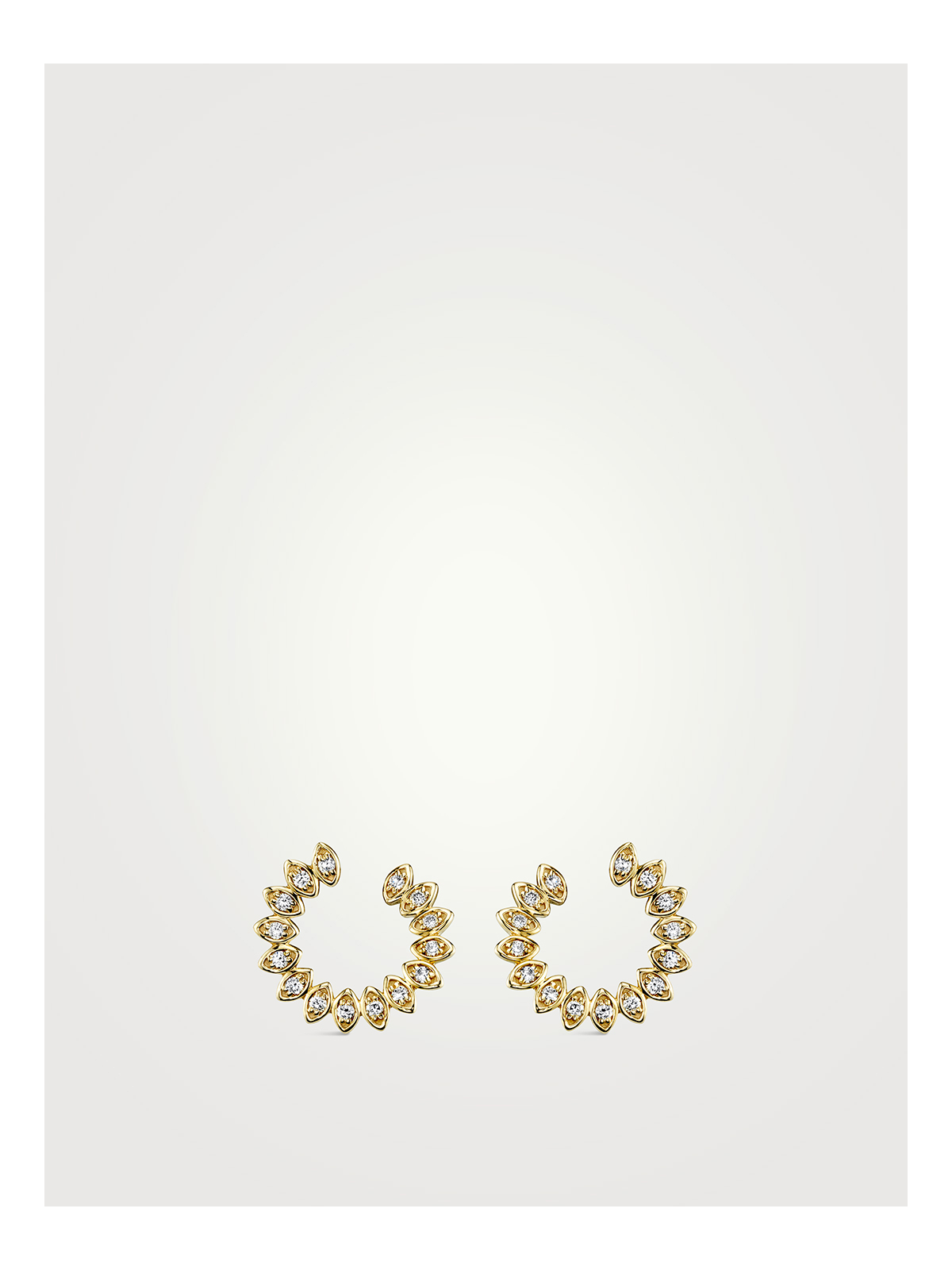 SYDNEY EVAN 14K Gold Circle Earring With Diamonds