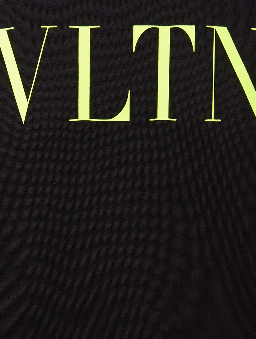 Cotton-Blend Hoodie With VLTN Logo
