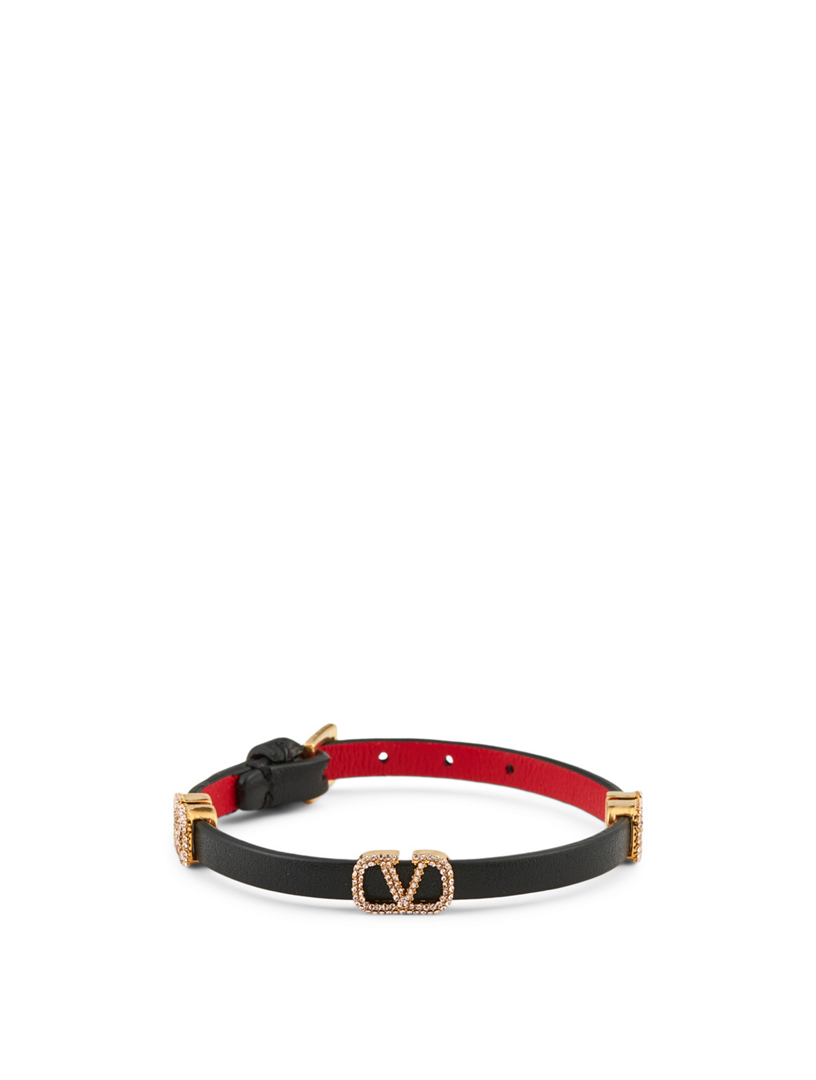 ブレスレット VALENTINO BROWN LEATHER VLOGO BRACELET Valentino Garavani Brown Leather Vlogo Bracelet | ModeSens