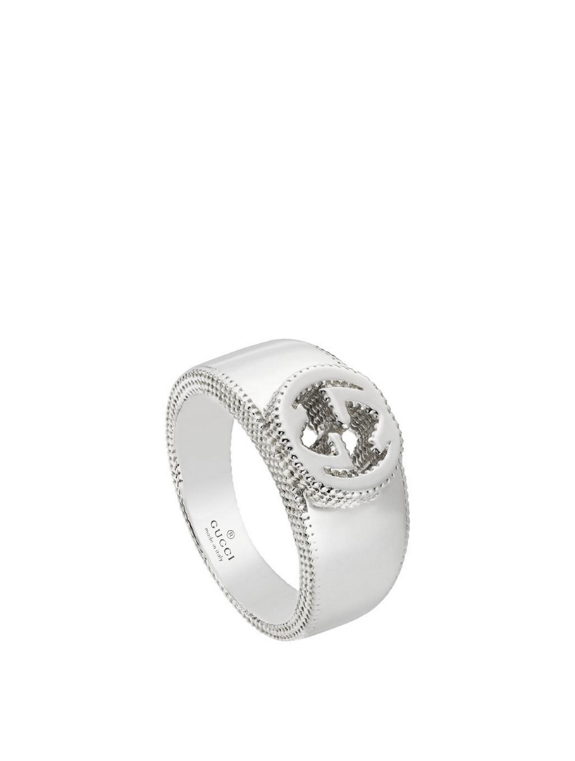 Interlocking G Sterling Silver Ring