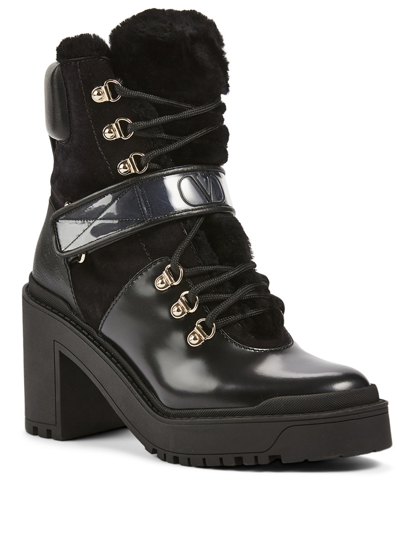 valentino garavani shearling boots
