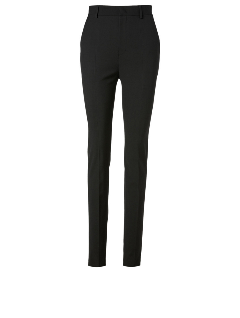 Wool Stretch High-Waisted Pants
