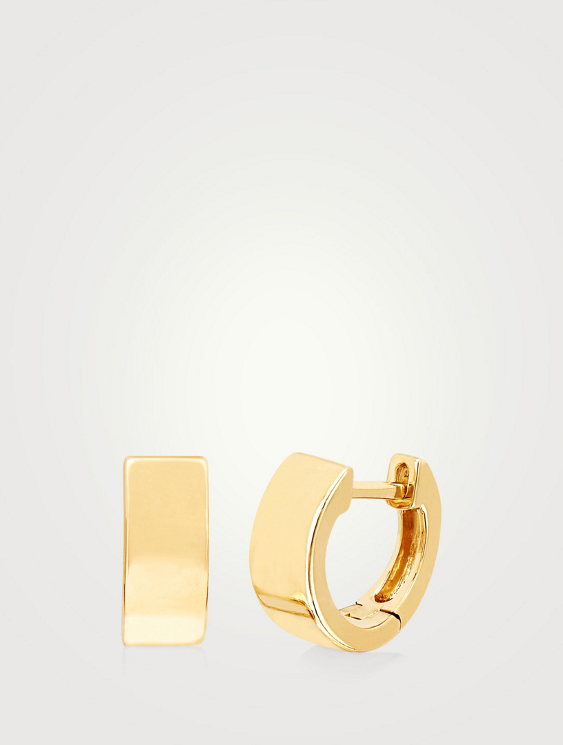 Jumbo 14K Gold Huggie Hoop Earrings