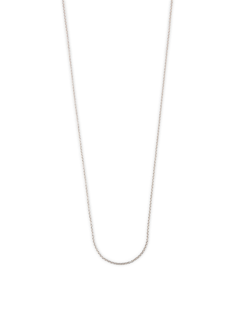 32-Inch 18K White Gold Chain Necklace