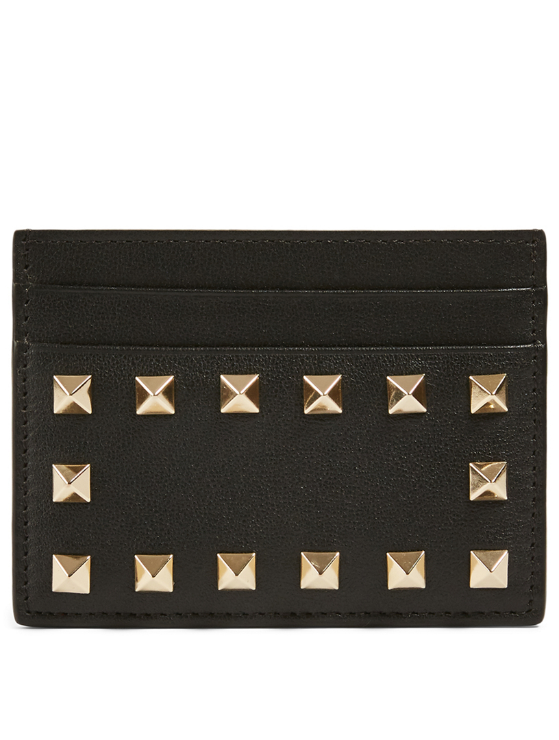 Rockstud Leather Card Holder