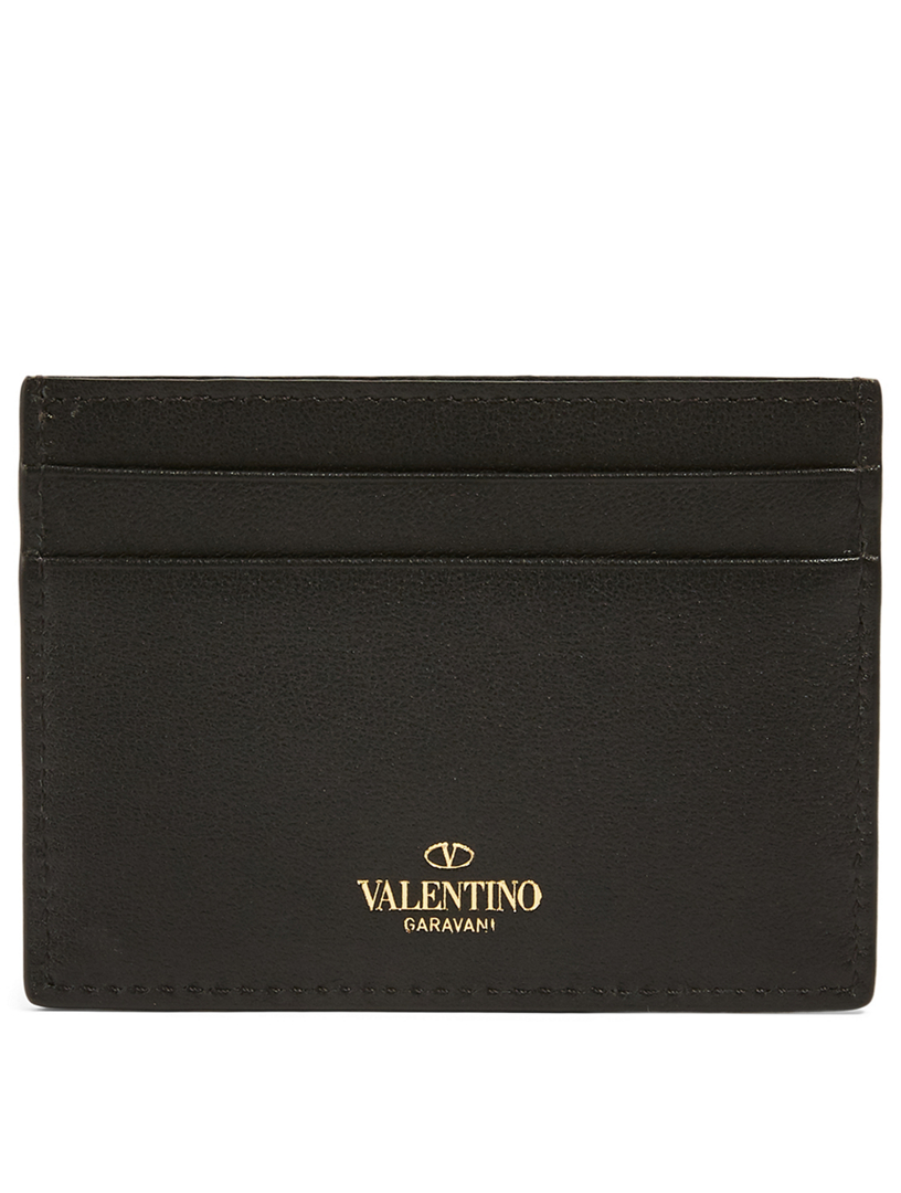 Rockstud Leather Card Holder