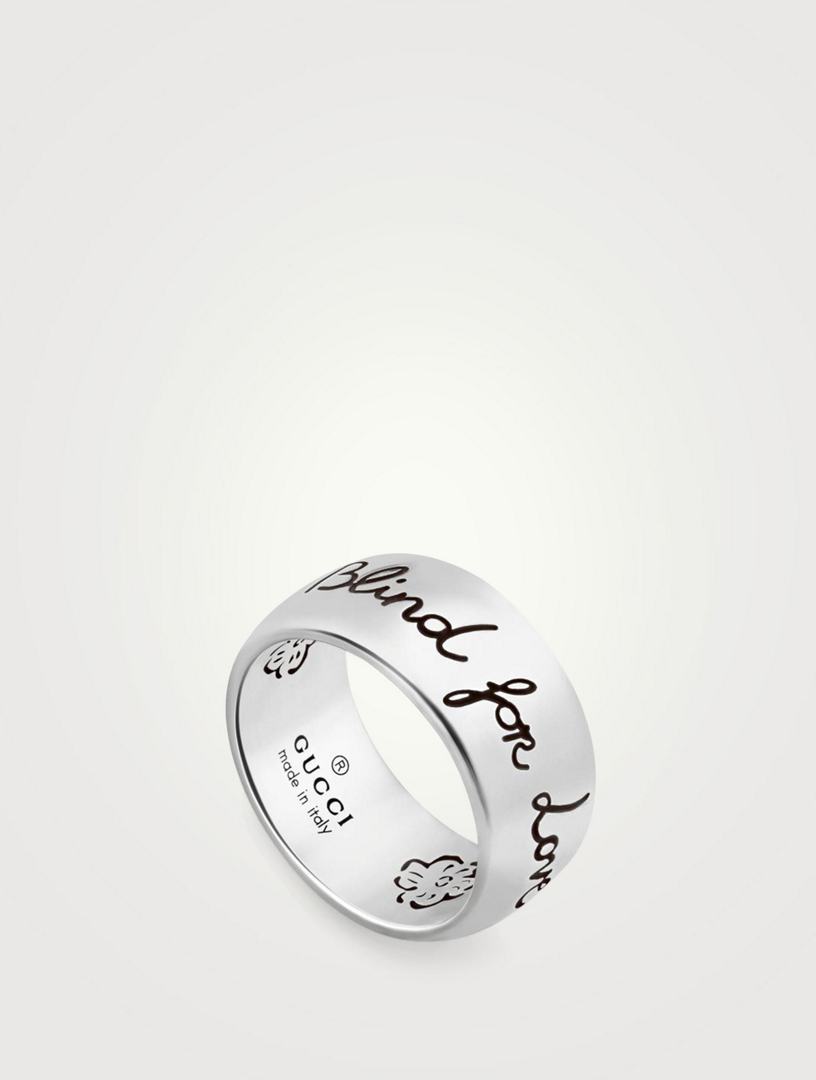 Blind For Love Wide Sterling Silver Ring