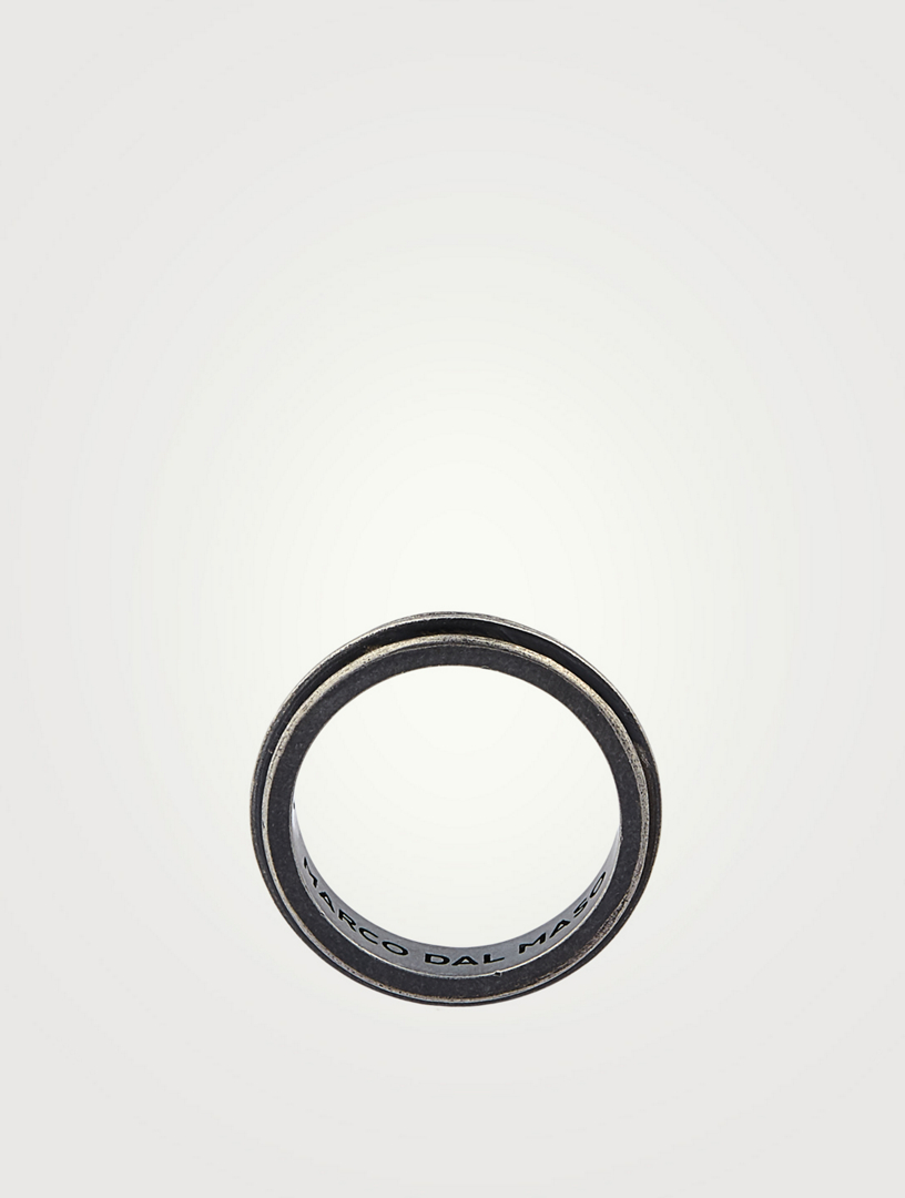Acies Single Oxidized Silver Ring