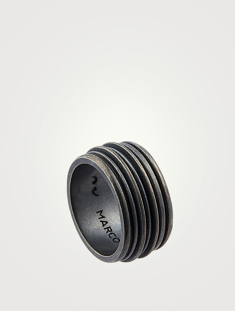 Acies Double Oxidized Silver Ring