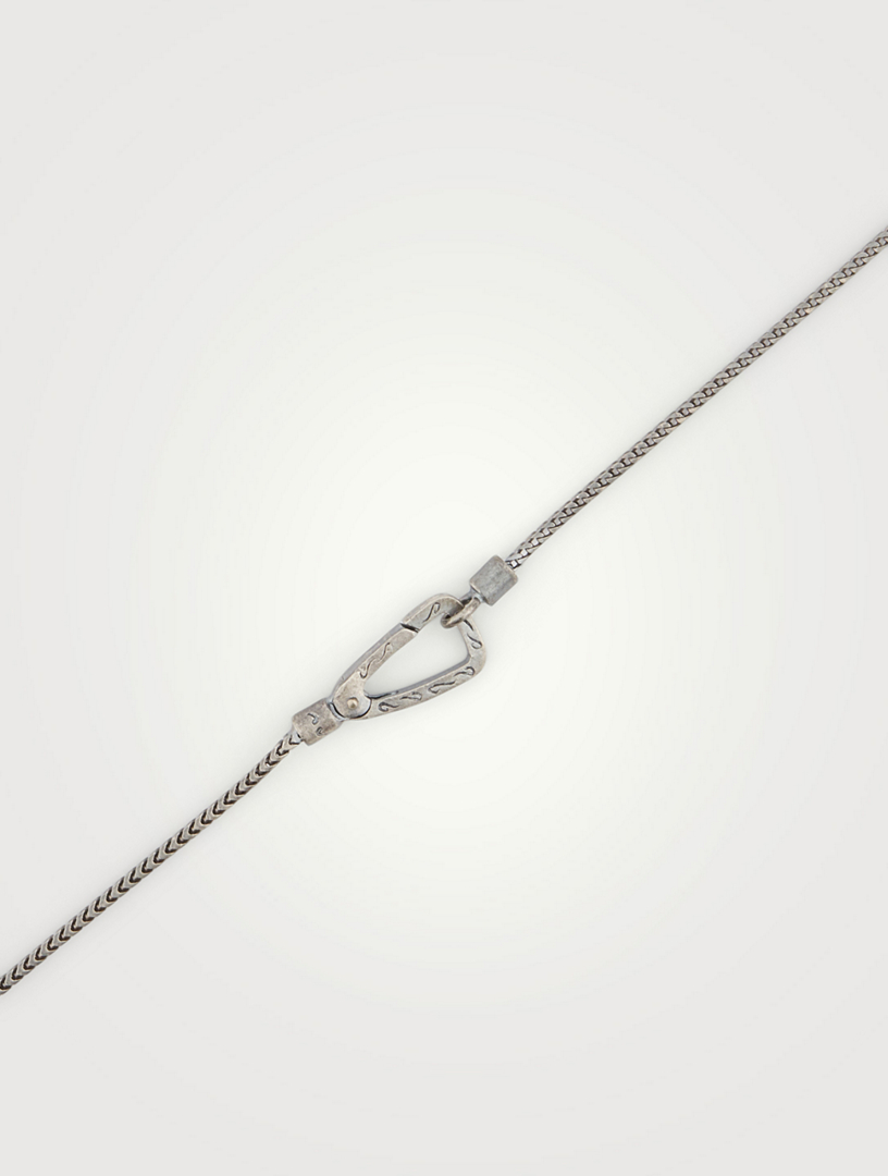 The Cross Oxidized Silver Wide Pendant Necklace With Black Enamel
