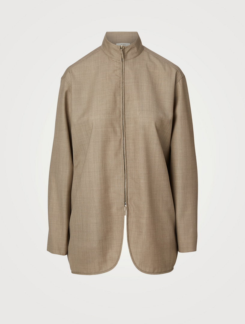 THE ROW Zana Cotton Zip Shirt Holt Renfrew