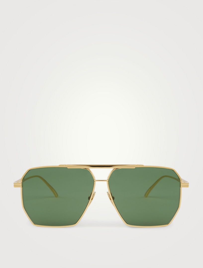 Metallic Aviator metal sunglasses, Bottega Veneta