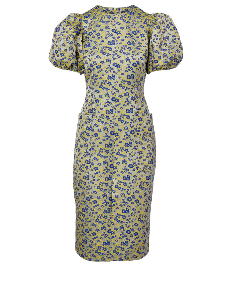 ROTATE BIRGER CHRISTENSEN Katarina Midi Dress In Floral Print | Holt Renfrew