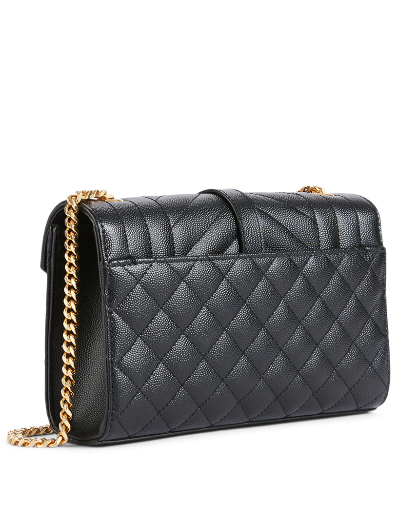 SAINT LAURENT Small Envelope YSL Monogram Leather Chain Bag