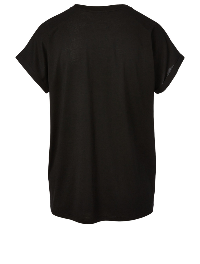 Cotton Flocked Logo T-Shirt