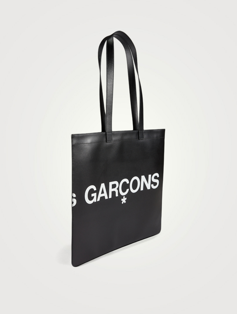 Huge Logo Leather Tote Bag