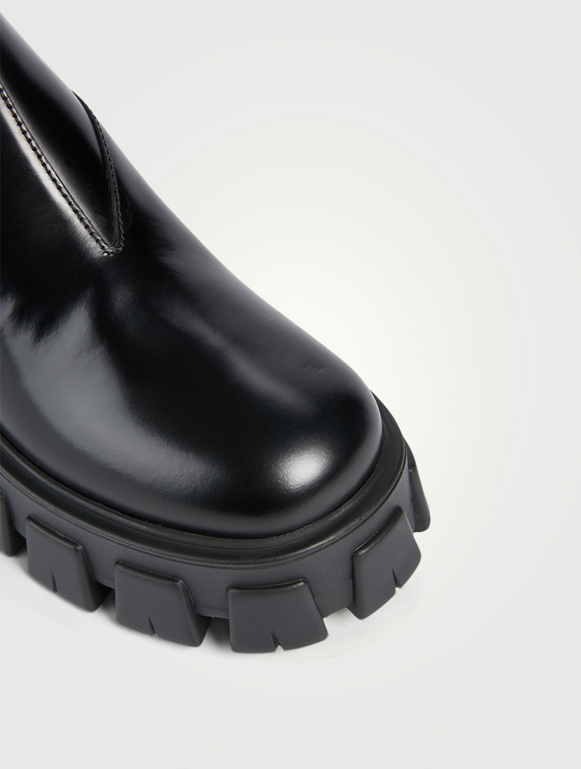 PRADA Monolith Leather Platform Chelsea Boots | Holt Renfrew