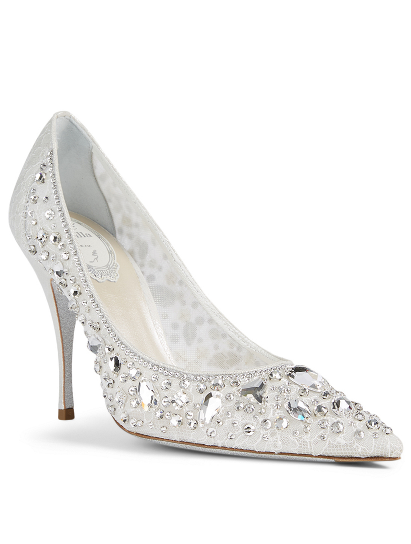 Caterina Crystal Lace Pumps