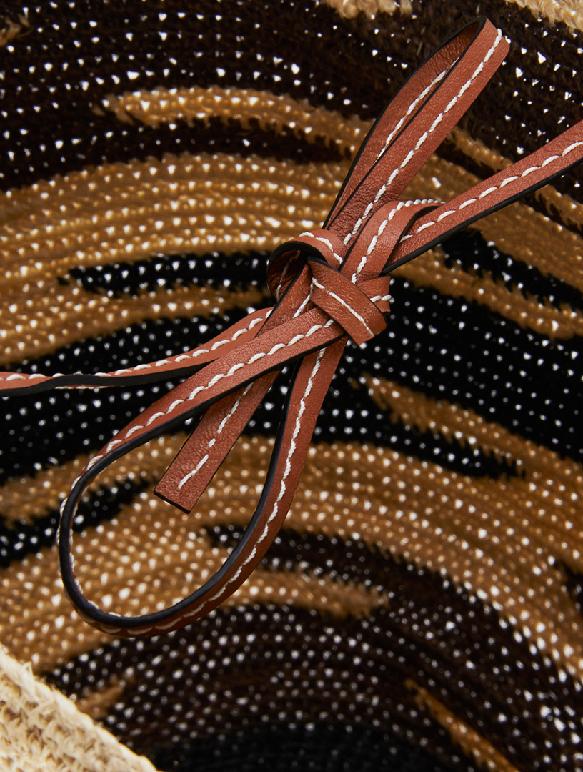 Paula's Ibiza Agave And Leather Shigra Basket Bag