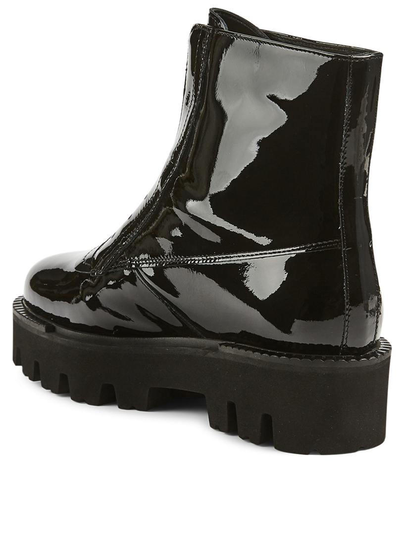 Angelina Patent Leather Ankle Boots