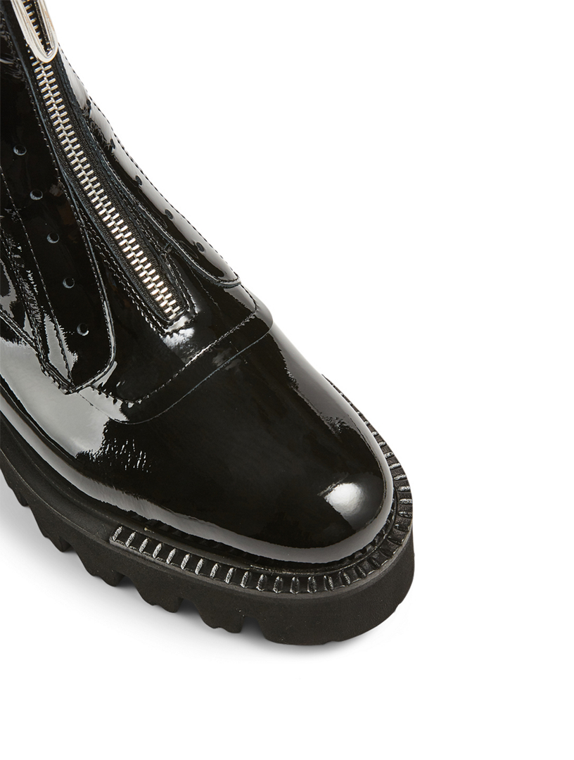 Angelina Patent Leather Ankle Boots