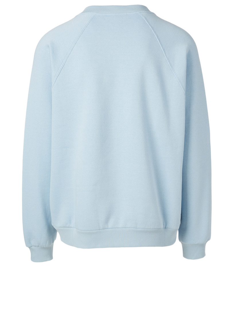 Cotton-Blend Sweatshirt With Logo Crest