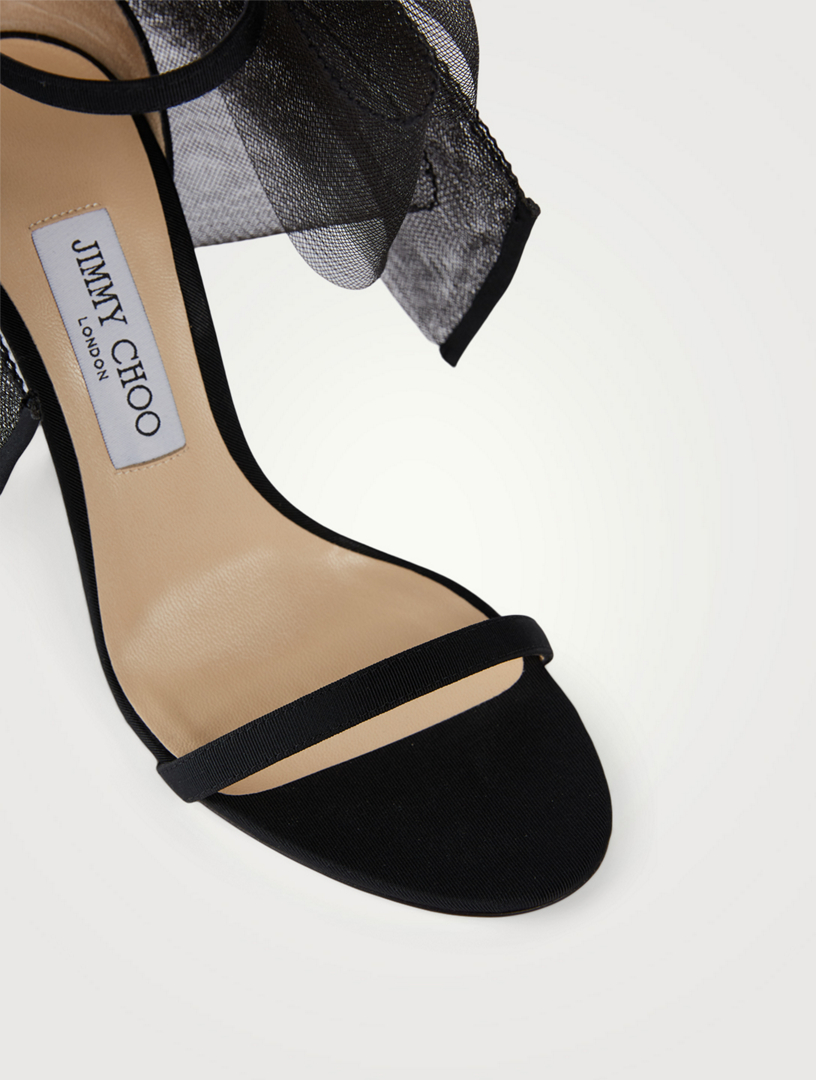 JIMMY CHOO Aveline 100 Grosgrain Stiletto Sandals | Holt Renfrew