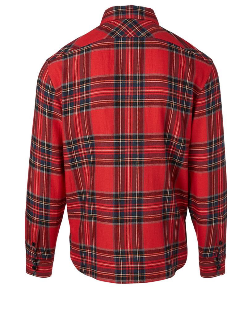 Embroidered Shirt Tartan Flannel