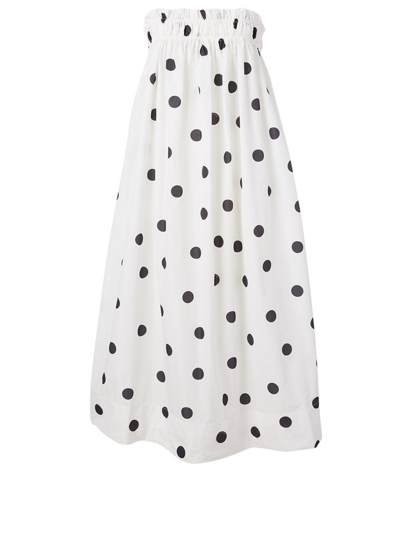 GANNI Recycled Polyester Midi Dress In Polka Dot Print Holt Renfrew