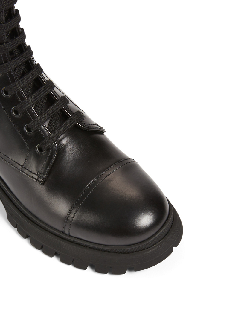 PRADA Leather Combat Boots | Holt Renfrew