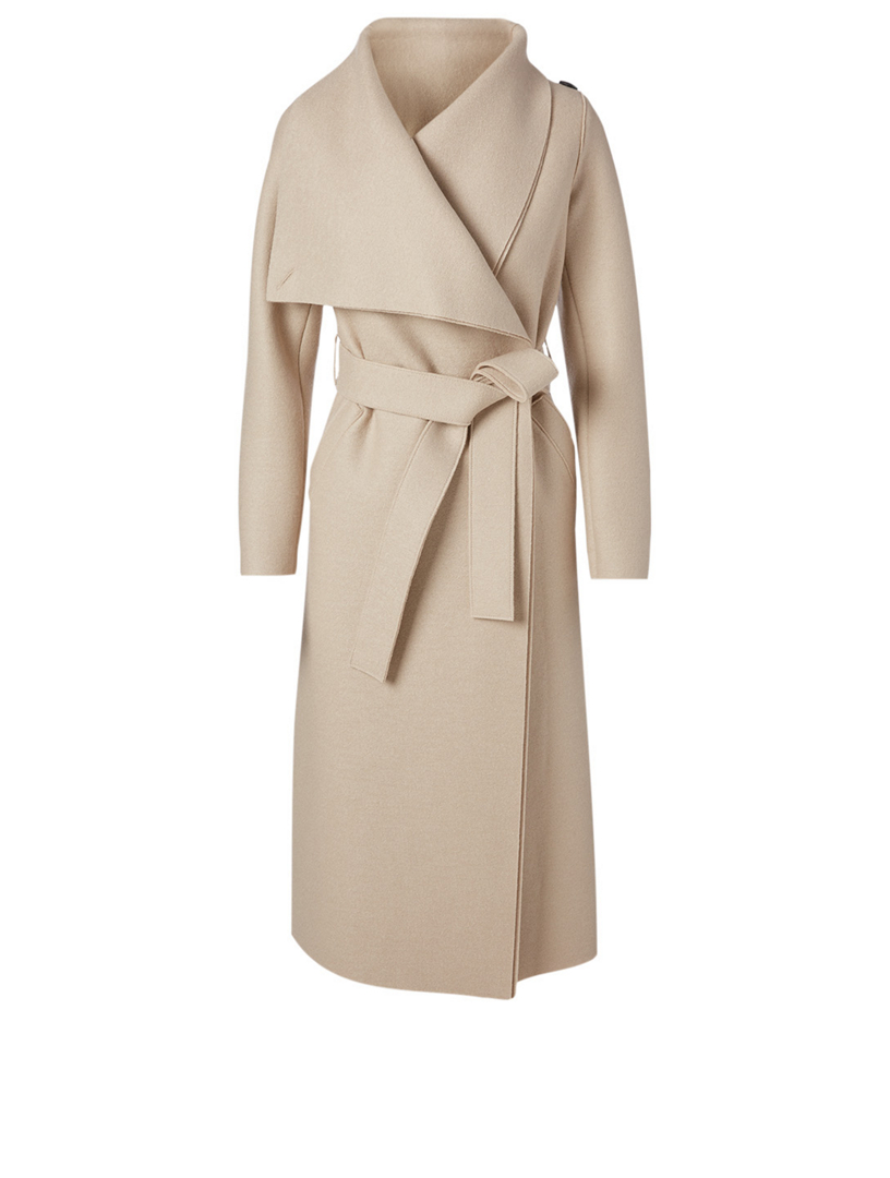 HARRIS WHARF LONDON Wool Midi Wrap Coat Holt Renfrew
