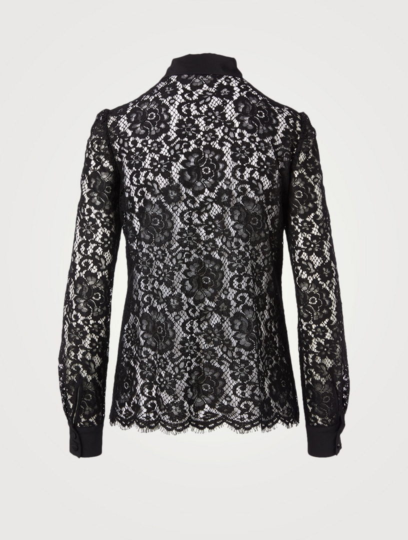 Cotton-Blend Lace Shirt