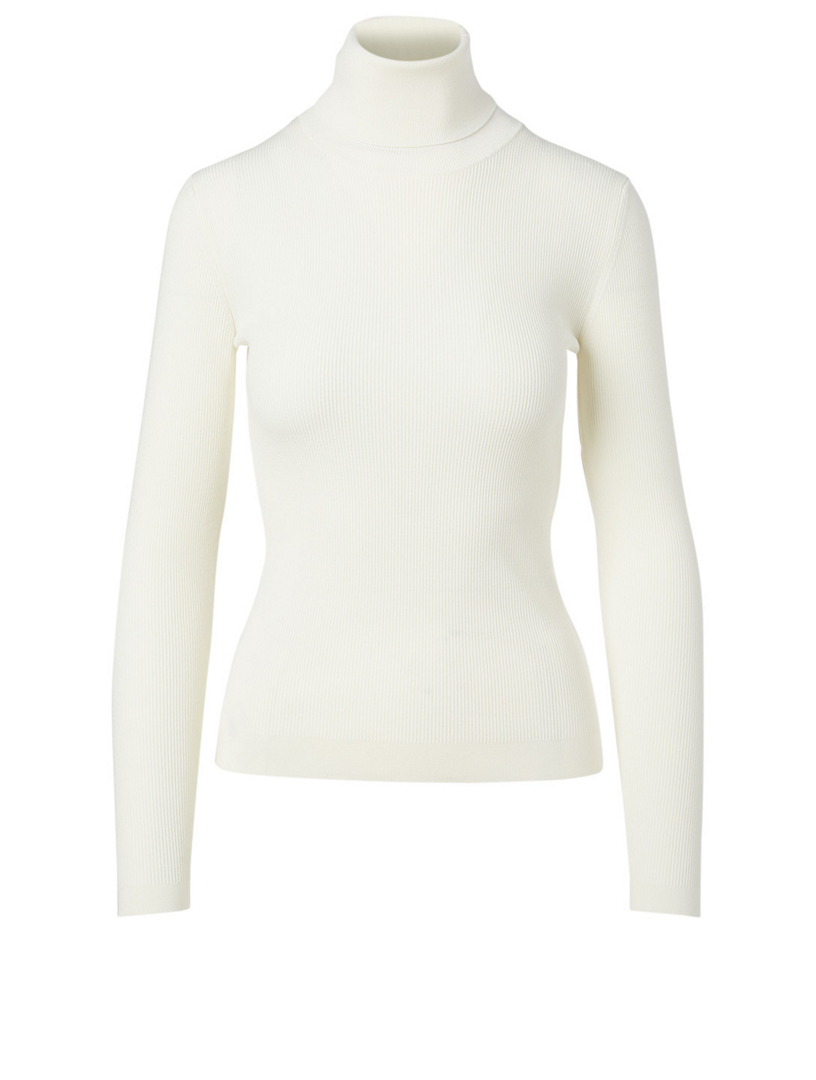 Wool Turtleneck Knit Top