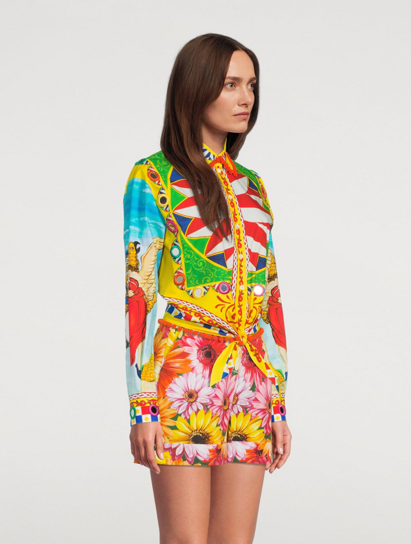 Cropped Shirt Carretto Print