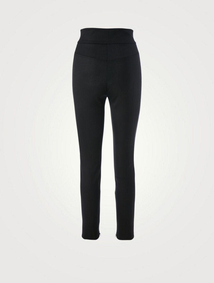 Wool Stretch High-Waisted Pants