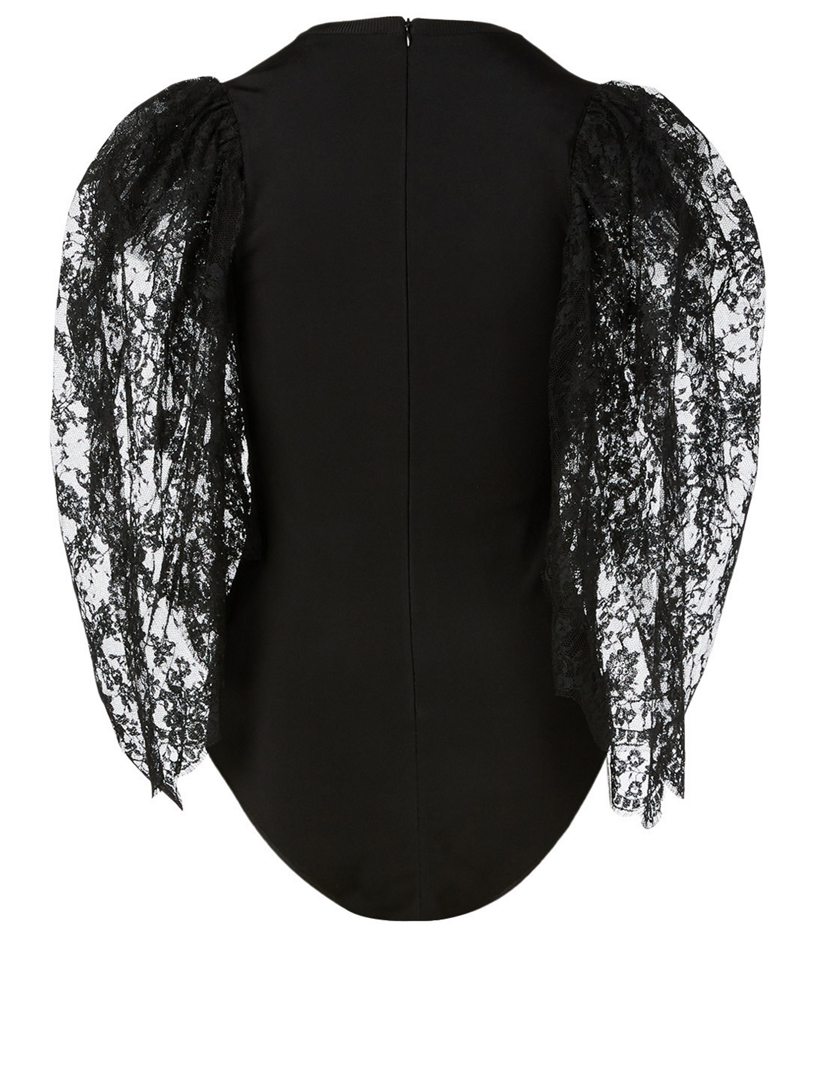 Long-Sleeve Lace Bodysuit