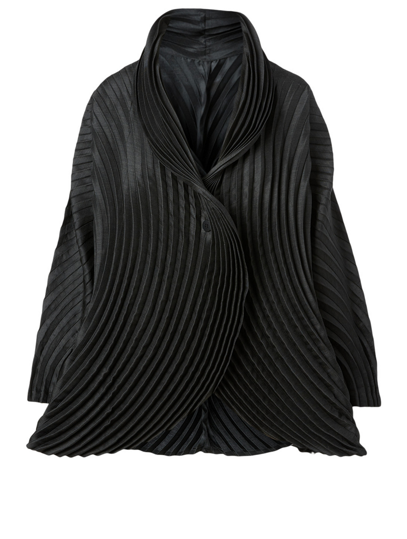 ISSEY MIYAKE Circle Pleats Wool-Blend Jacket | Holt Renfrew