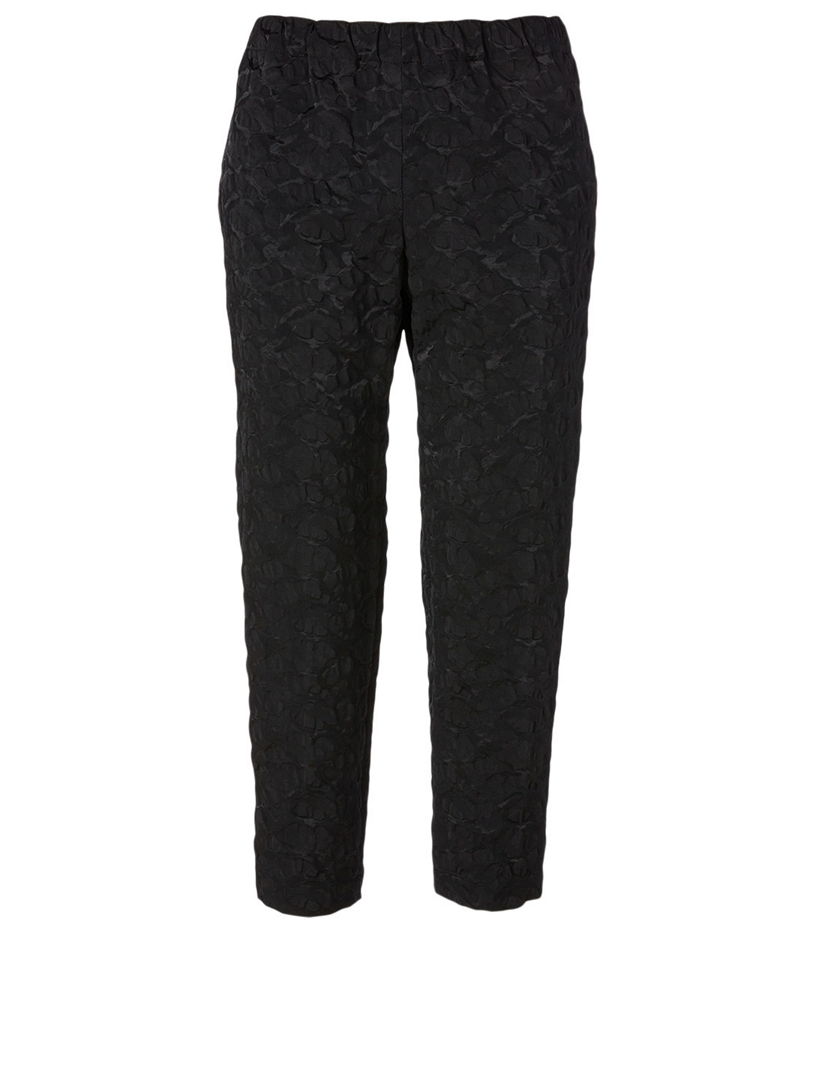 Nylon Textured Slim Pants