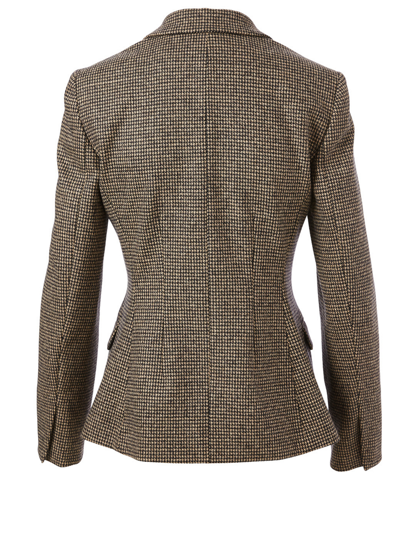 THEORY Wool Blend Angled Blazer In Houndstooth Print Holt Renfrew