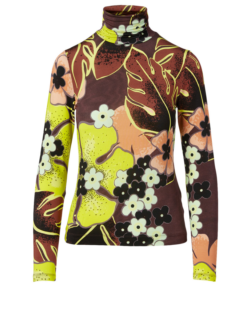 Dries van noten 2025 graphic printed turtleneck