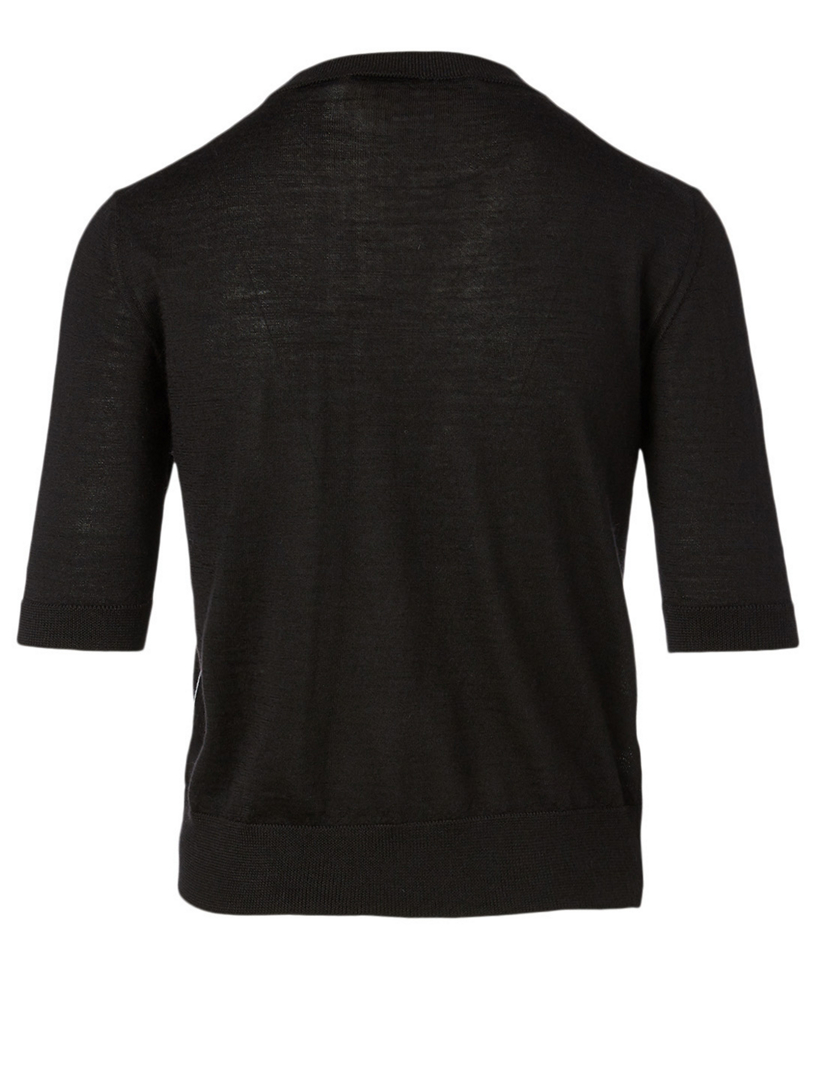 Wool And Silk Knit Top