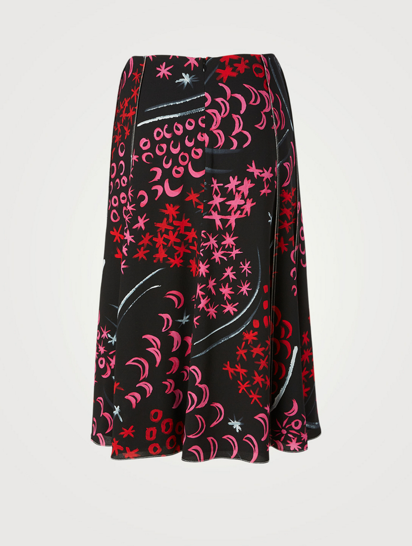 Printed Midi Skirt