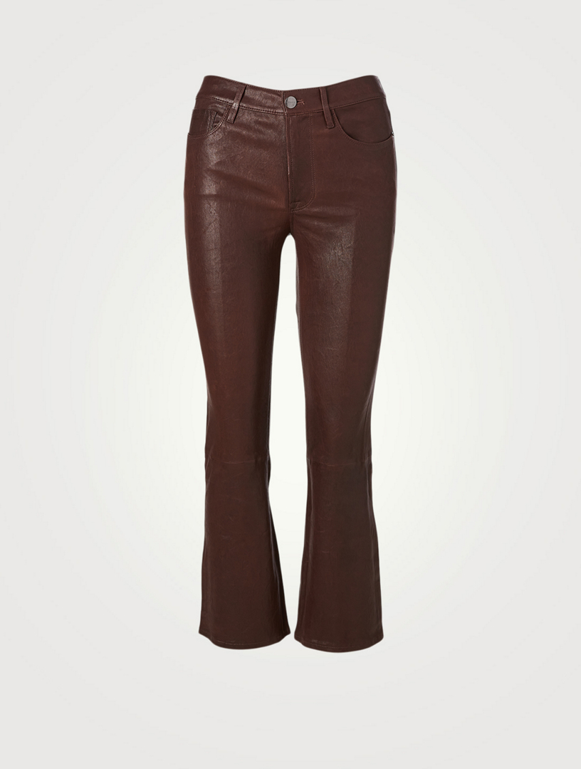 Frame cognac hot sale leather pants