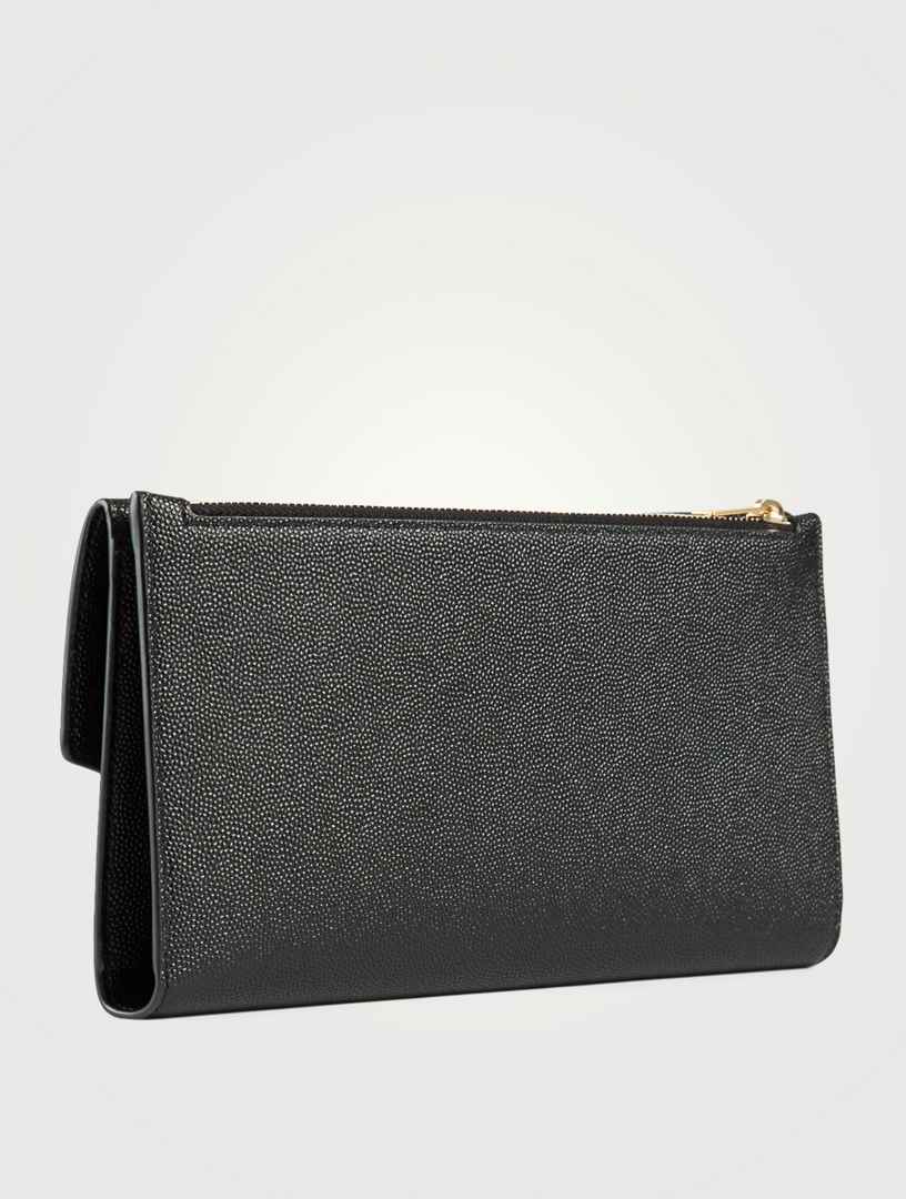 Large Uptown YSL Monogram Leather Wallet