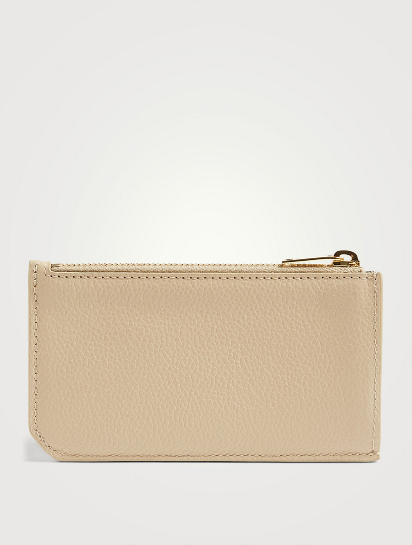 Fragments Leather Zip Card Holder