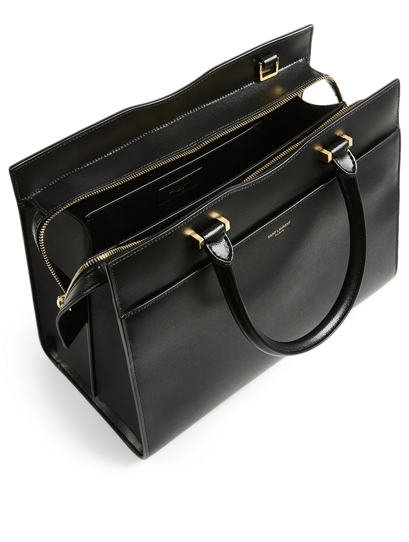 Medium Uptown Leather Satchel Bag