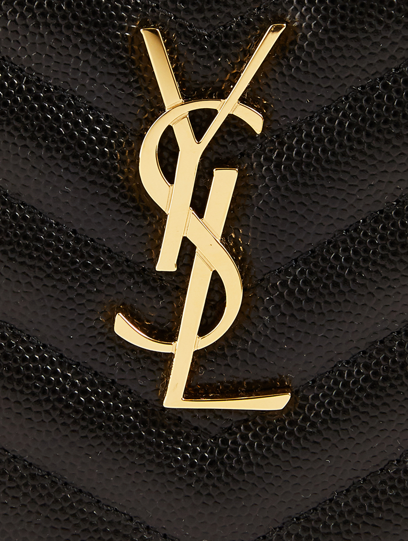 Large YSL Monogram Leather Clutch