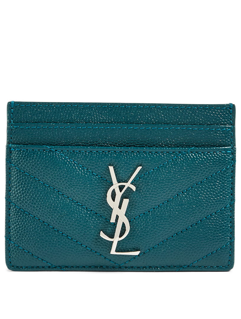 Ysl card holder green sale