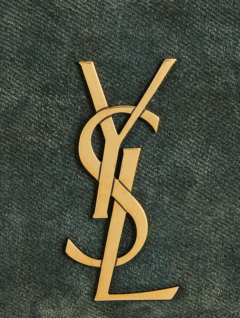 Medium Kate YSL Monogram Suede And Leather Chain Bag